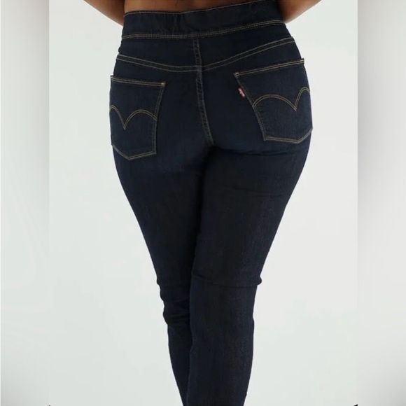 Levi's women's pull on leggings dark denim Sz6S (short) - Picture 8 of 8